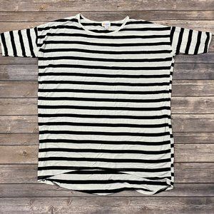 Black and White Striped LuLaRoe Irma Size S